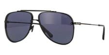 Image of Tom Ford Sunglasses Leon TF 1071 01A Black Shades Frame Grey Lens 62-12-140