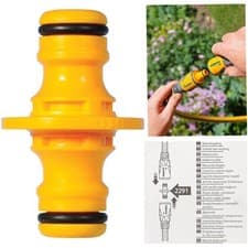Image of Hozelock Double Male Connector 2291- Extend or Repair Garden Hose Pipes