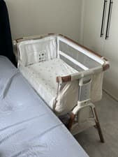 Image of Tutti Bambini Cozee XL Bedside Crib & Cot Wallnut/Ecru