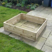 Image of Wooden Raised Growing Bed Planter Kit Grow Box Vegetables 4ft x 4ft x 12"
