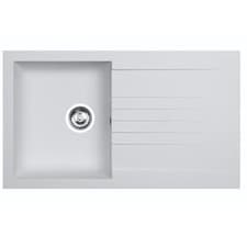 Image of Liquida KAVL860WH 1.0 Bowl Composite Reversible White Kitchen Sink 860x500mm
