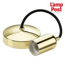 Image of ML 8270PB 6" E27 Screw Ceiling Pendant Light Set - Polished Brass