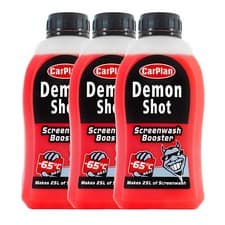 Image of CarPlan Demon Shot 500ml Screenwash Booster Cherry Scent Winter Protection x3