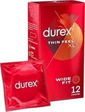 Image of Durex Thin Feel XL Extra Large Lubricated, Latex Condoms (1 x Pack of 12)