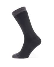 Image of SealSkinz Waterproof Warm Weather Mid Length Socks - Black / Grey