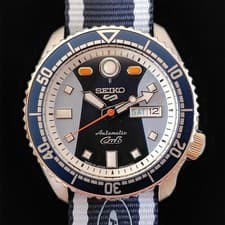 Image of SEIKO 5 Sports HONDA Super Cub Watch Wristwatch SBSA237 Limited Model Blue New