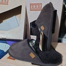 Image of Just Sheepskin Low Boot Slippers Ladies Mules Slipper Warm