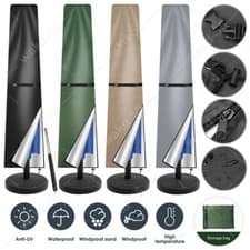 Image of Parasol Cover with Zip Outdoor Garden Waterproof Patio Umbrella Cover Shield