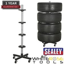 Image of Sealey Wheel Storage Trolley 100kg Capacity Garage