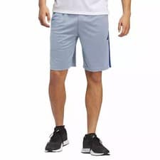 Image of Adidas Men's Active Stripe Short - Workout Running Shorts Light Blue XL
