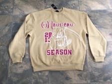 Image of BNWT Boohoo Man Oversized Grim Reaper Varsity Print Sweatshirt SIZE SMALL