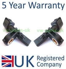 Image of 2 x ABS Wheel Speed Sensor Front 6Q0927804A 6Q0927803A VW Audi Skoda SEAT