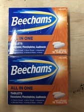 Image of Beechams All In One 16 Tablets Cold Flu Headache X2