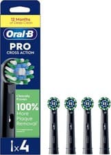 Image of Oral-B CrossAction Black X-Filaments Toothbrush Replacement Heads - Pack of 4