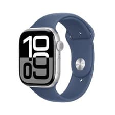 Image of Apple Watch Series 10 46mm GPS Cellular Silver Aluminium Denim Sport