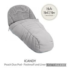 Image of *RARE* iCandy Peach Duo Pod Footmuff/Liner - Beluga - New *DISCONTINUED*