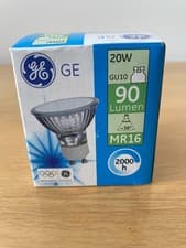 Image of GE Lighting 20Watt GU10 MR16 240V Halogen 90 Lumen Spotlight Bulb 2000hr new