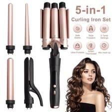 Image of BESTOPE Pro Profesional 5 In 1 Curling Wand Curling Iron Set Wavy Ceramic Curler