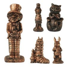 Image of Resin Wonderland Ornament Garden Sculpture Alice Figurine Play Set Decoration