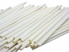 Image of retro white Paper Straws 20cm Biodegradable 1/25/50/100/250/500/750/1000/5000