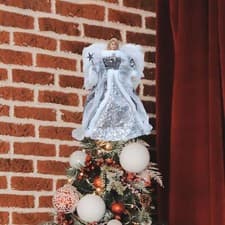 Image of Angel Treetop 12" Delicate Angel Figurine for Xmas Tree