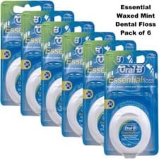Image of Oral B Essential Waxed Mint Essential Dental Floss 50meter Length