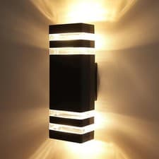 Image of LED Wall Light, Indoor/Outdoor Wall Lights IP65 Waterproof Modern
