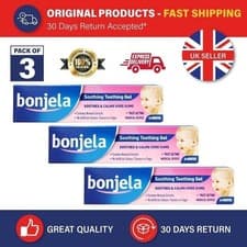 Image of 3x Bonjela Teething Gel 15g Babies 6+ Months Sugar Free Soothing Relief UK