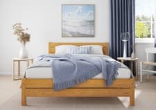 Image of Handmade Wooden Bed Frame 'Alva' Super King, King, Double, Small Double, Single