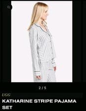 Image of UGG Katherine Striped Pj Pyjamas Loungewear Set Uk Large. New!!! Sold Out