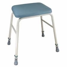 Image of Height Adjustable Perching Stool - 500 650mm Height - Padded Wipe Clean Seat