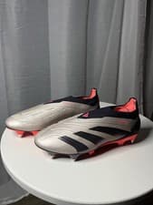 Image of Adidas Predator Elite Laceless Soft Ground Boots - UK6 - Platinum/Black/Carbon