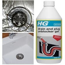 Image of HG Drain & Plug Unblocker Gel 1 L - Extremely Powerful Kitchen Bathroom Drains