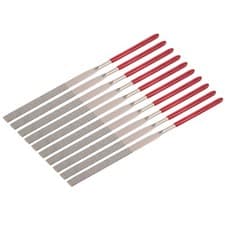 Image of 10 Pcs 3mm x 140mm Diamond File 150 Grit Flat Diamond Needle File