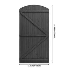 Image of Privacy Wooden Garden Gate Pedestrian Fence Gate Yard Porch With Fittings Latch