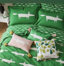 Image of Scion Mr Fox Bedding f Green Duvet Cover Set - SINGLE BNWT RRP £55