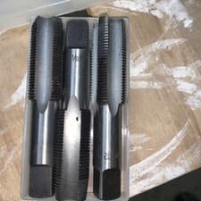 Image of HSS Unified Fine Tap Set. 1.1/8" UNF x 12 tpi Straight Flute - Full set of 3.