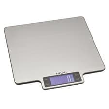 Image of Taylor Professional Silver Large Digital Kitchen Food Scales l0kg Dual Accuracy