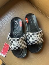 Image of Nike Victori One Black And White Print Mens Slide Slipper Shoe Size 8