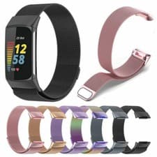 Image of For Fitbit Charge 3 4 5 6 Milanese Magnet Watch Band Metal Stainless Steel Strap