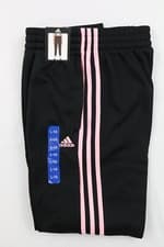 Image of Adidas Youth Tech Fleece Jogger Black Pink 3 Stripes M 10/12 , L 14 , XL 16 NWT