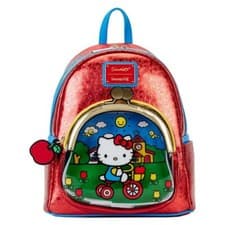 Image of Loungefly Women Bag Sanrio Hello Kitty Mini Backpack - 50th Coin Bag Metallic