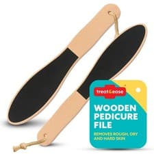 Image of 2-4 Wooden Foot File Callus Feet Rasp Rough Hard Dead Skin Remover Pedicure Tool