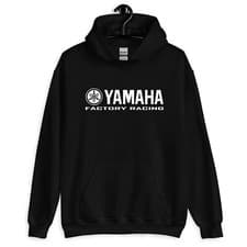 Image of RACING YAMAHA FACTORY LOGO Hoodie S-5XL Motocross ATV OEM R1 R6