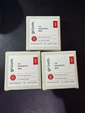 Image of 3 x Gruum har Hair Solid SHAMPOO Bar Hydrating Coconut 40g Vegan RRP £8 each