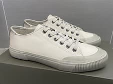 Image of NEW ALLSAINTS DUMONT LEATHER LOW TOP TRAINERS, UK 7