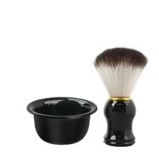 Image of 3 in 1 Men's Shaving Brush Holder Set Brush Bowl Shaving Razor Stand Holder Kit
