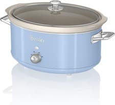 Image of Swan SF17031BLN Retro Slow Cooker with 3 Temperature Settings, Keep Warm Functi