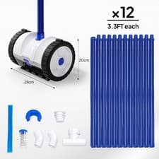 Image of Automatic Pool Cleaner Powerful Wall-Climbing Suction Vacuum Above Inground Pool