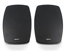 Image of 2x Outdoor Wall Mount Speakers 5" 80W Wired Garden Patio Loudspeakers Black PAIR